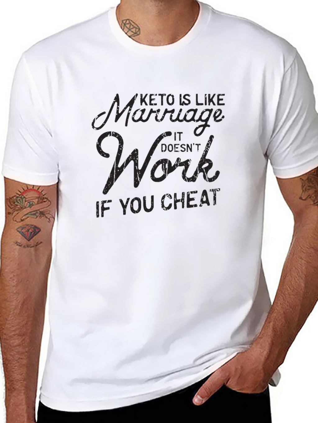 Keto & Marriage T-Shirt - Funny Diet Shirt