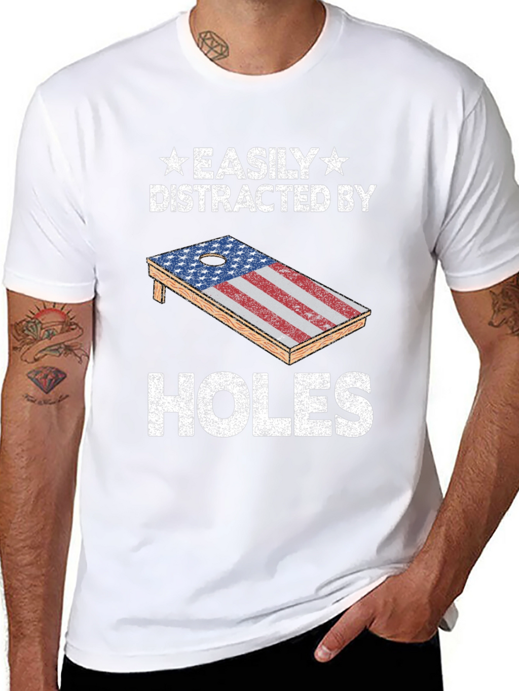Easily Distracted By Holes Cornhole T-Shirt
