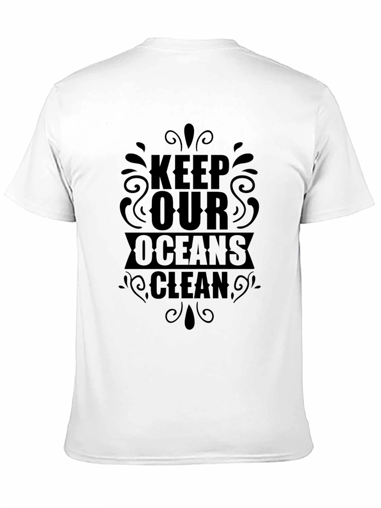 Keep Our Oceans Clean Black T-Shirt