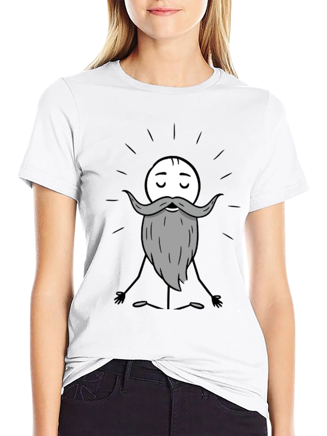 Zen Master Cartoon T-Shirt - Meditating Funny Graphic Tee