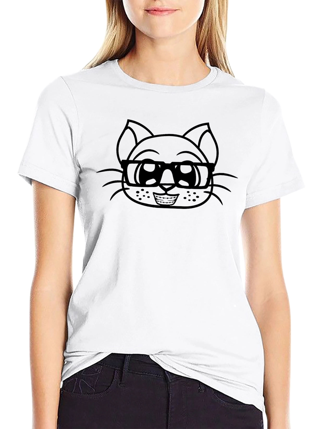 Cat Nerd T-Shirt - Cool Graphic Tee
