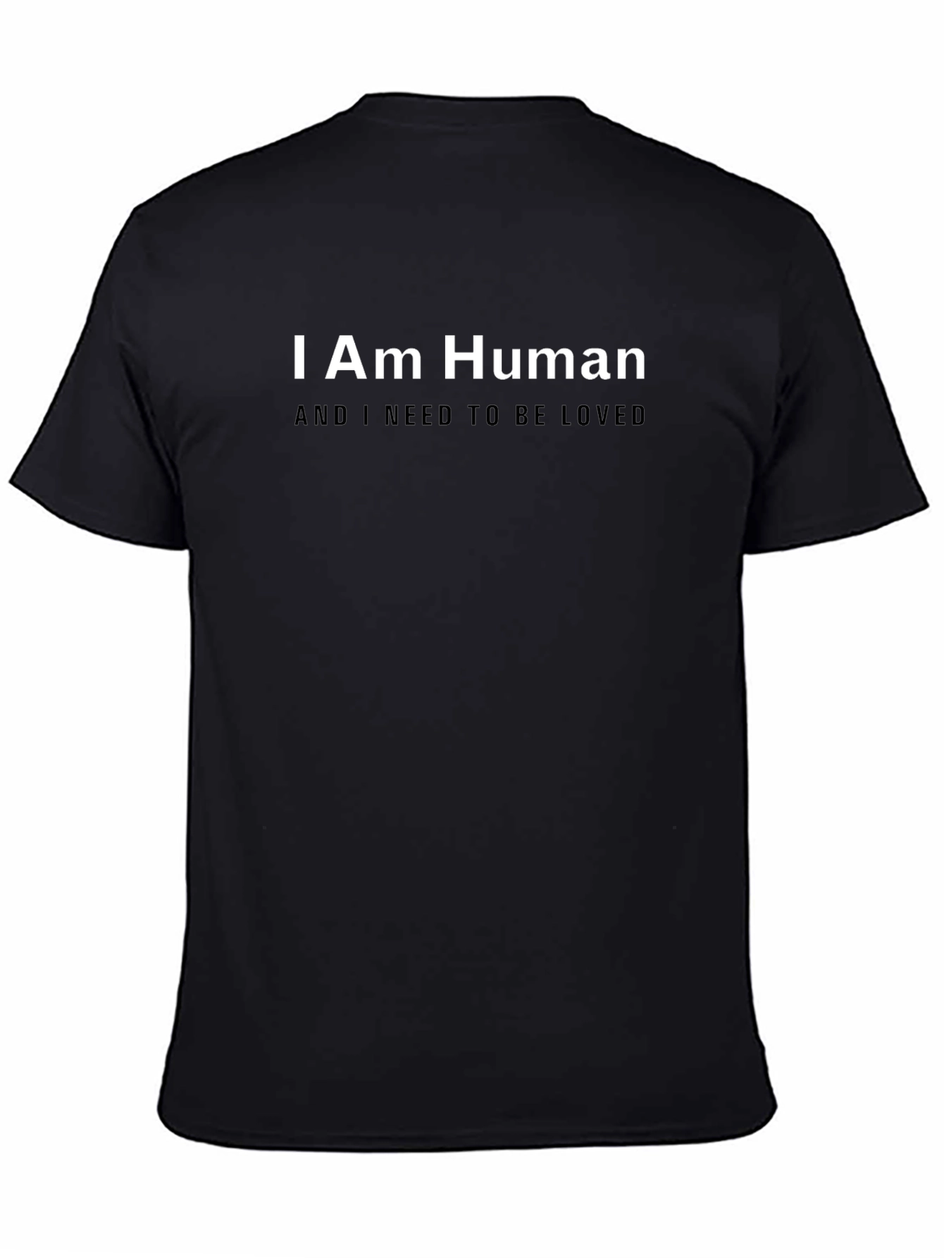 I Am Human - Graphic Print Crew Neck T-Shirt