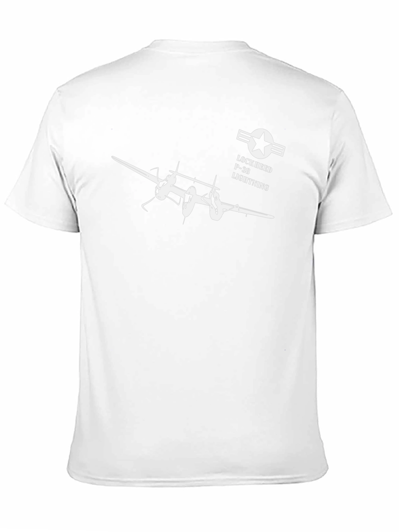 Lockheed P-38 Lightning Black Graphic T-Shirt