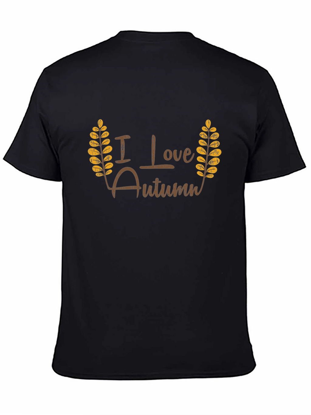 I Love Autumn Black T-Shirt