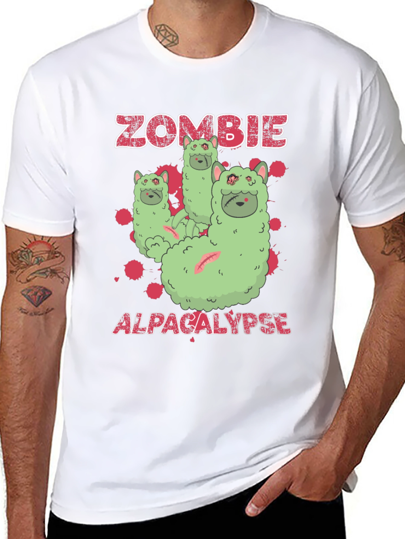 Zombie Alpacalypse Graphic Tee