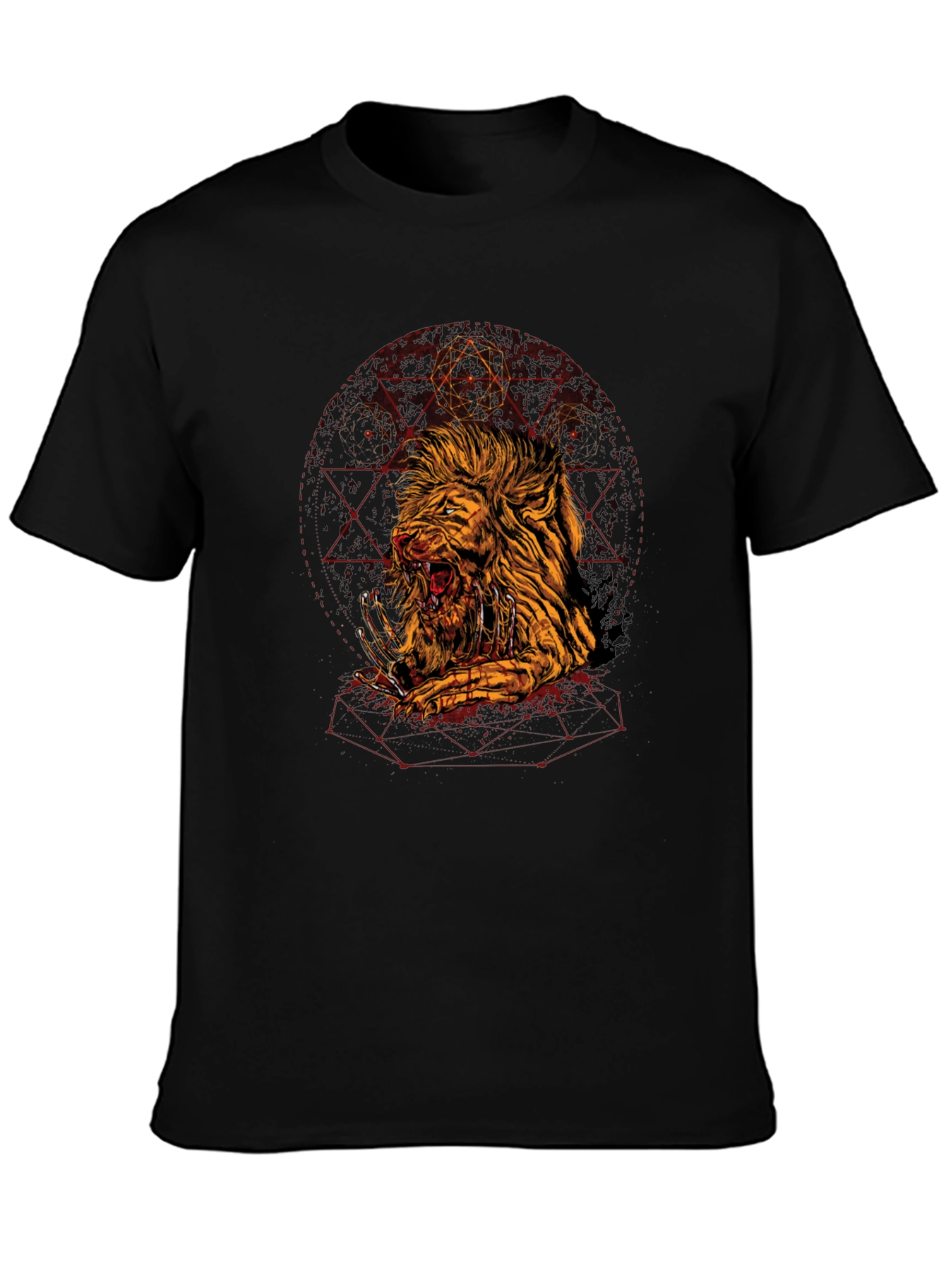 Graphic Print Tee - Lion Zombie