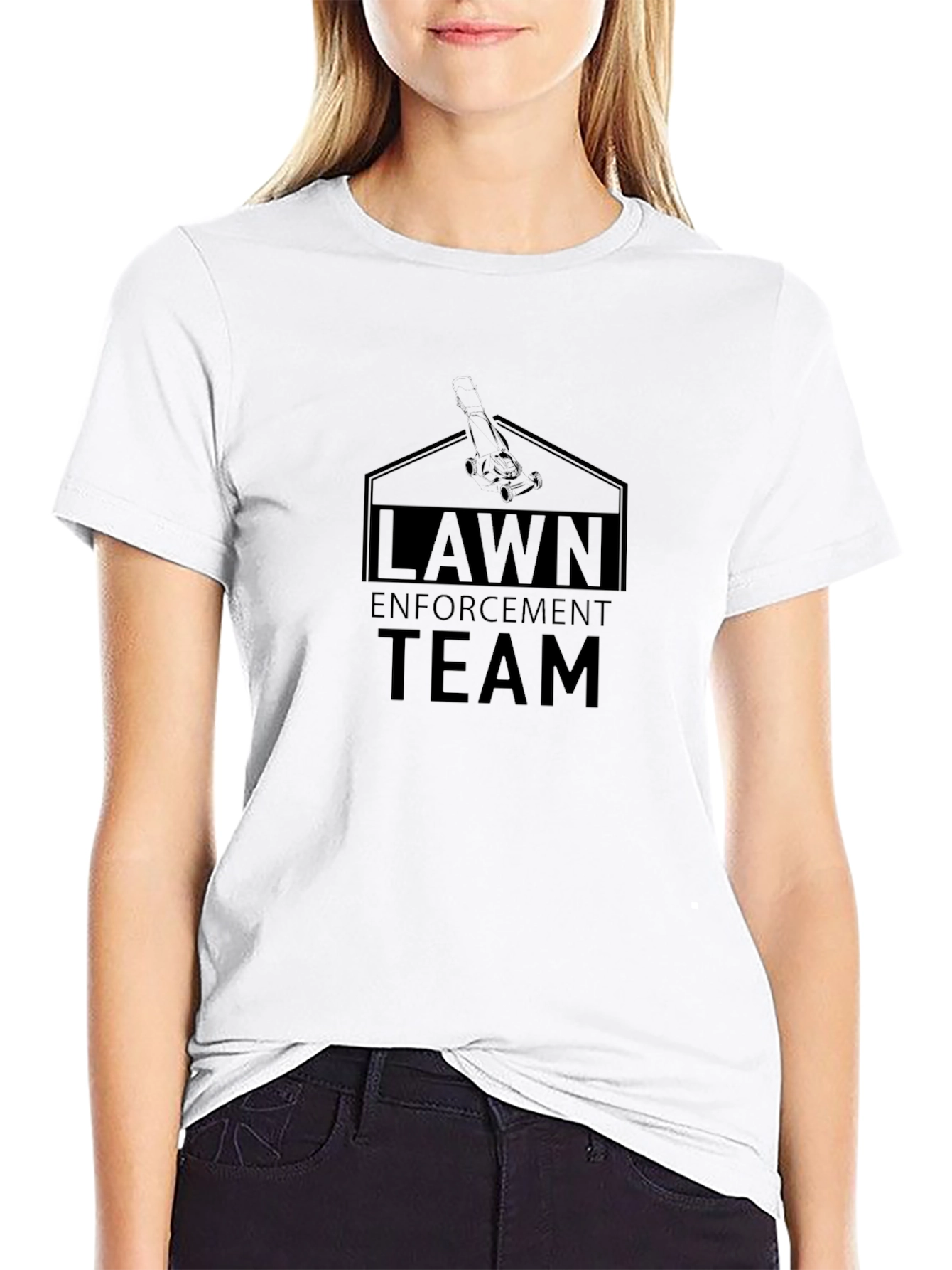 Lawn Enforcement Team Graphic Tee - Black T-Shirt