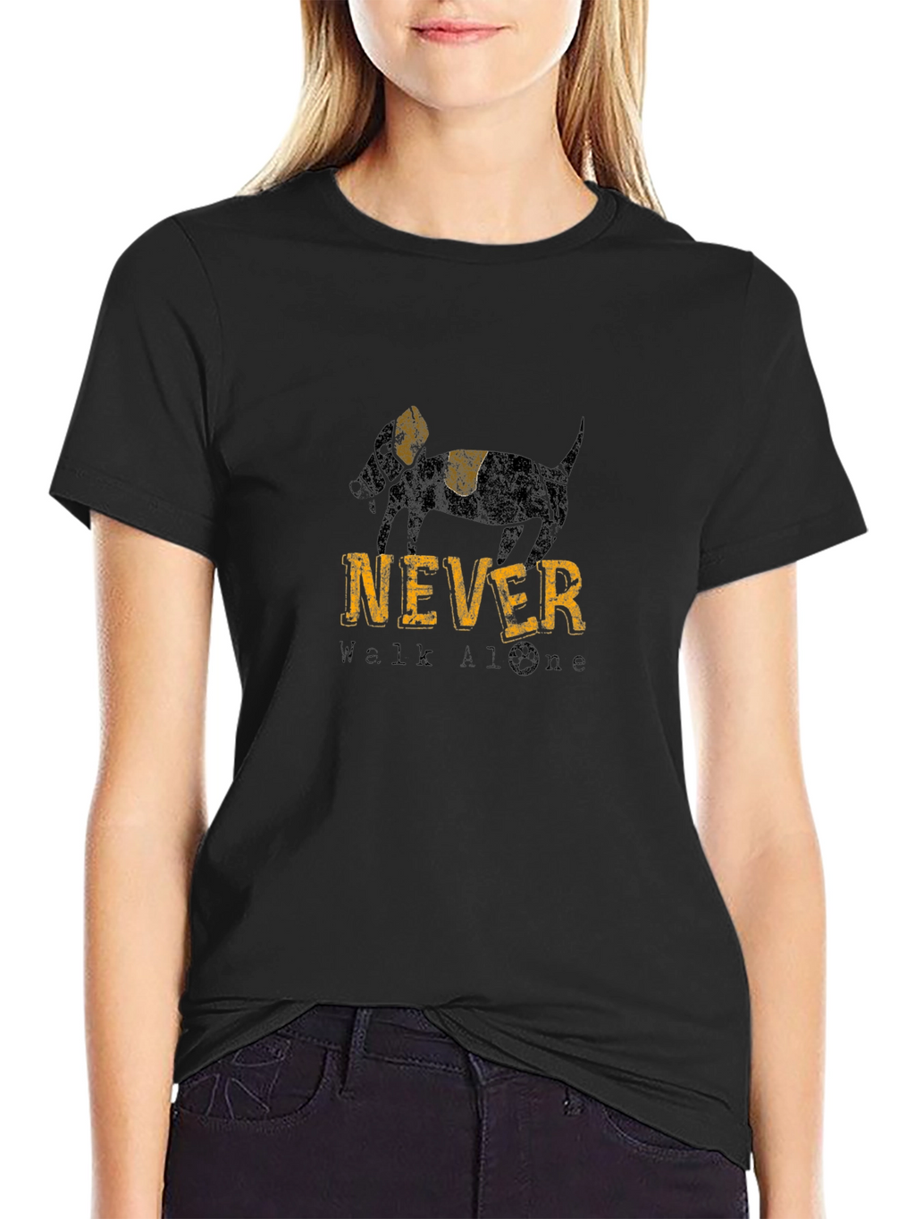 Never Walk Alone Dog Graphic Tee