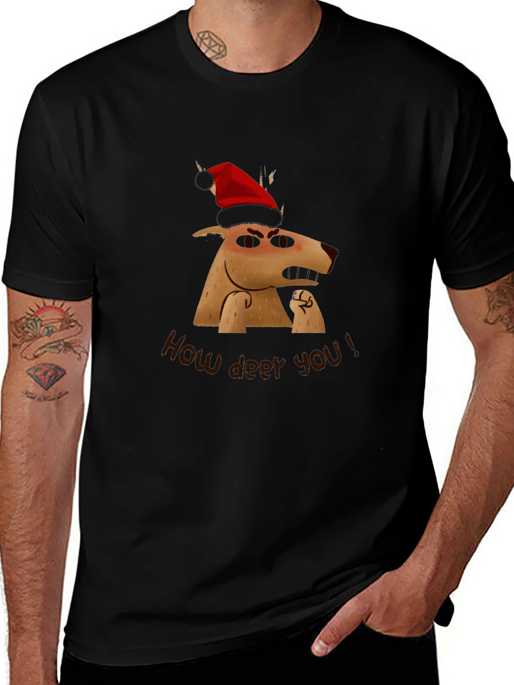 Grumpy Reindeer Christmas T-Shirt