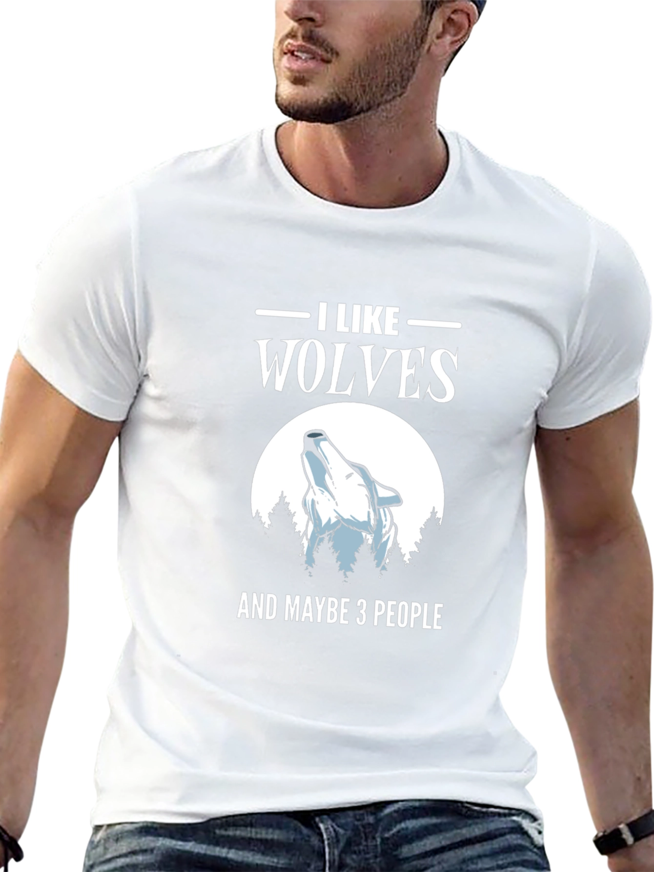 I Like Wolves and Maybe 3 People Graphic Tee