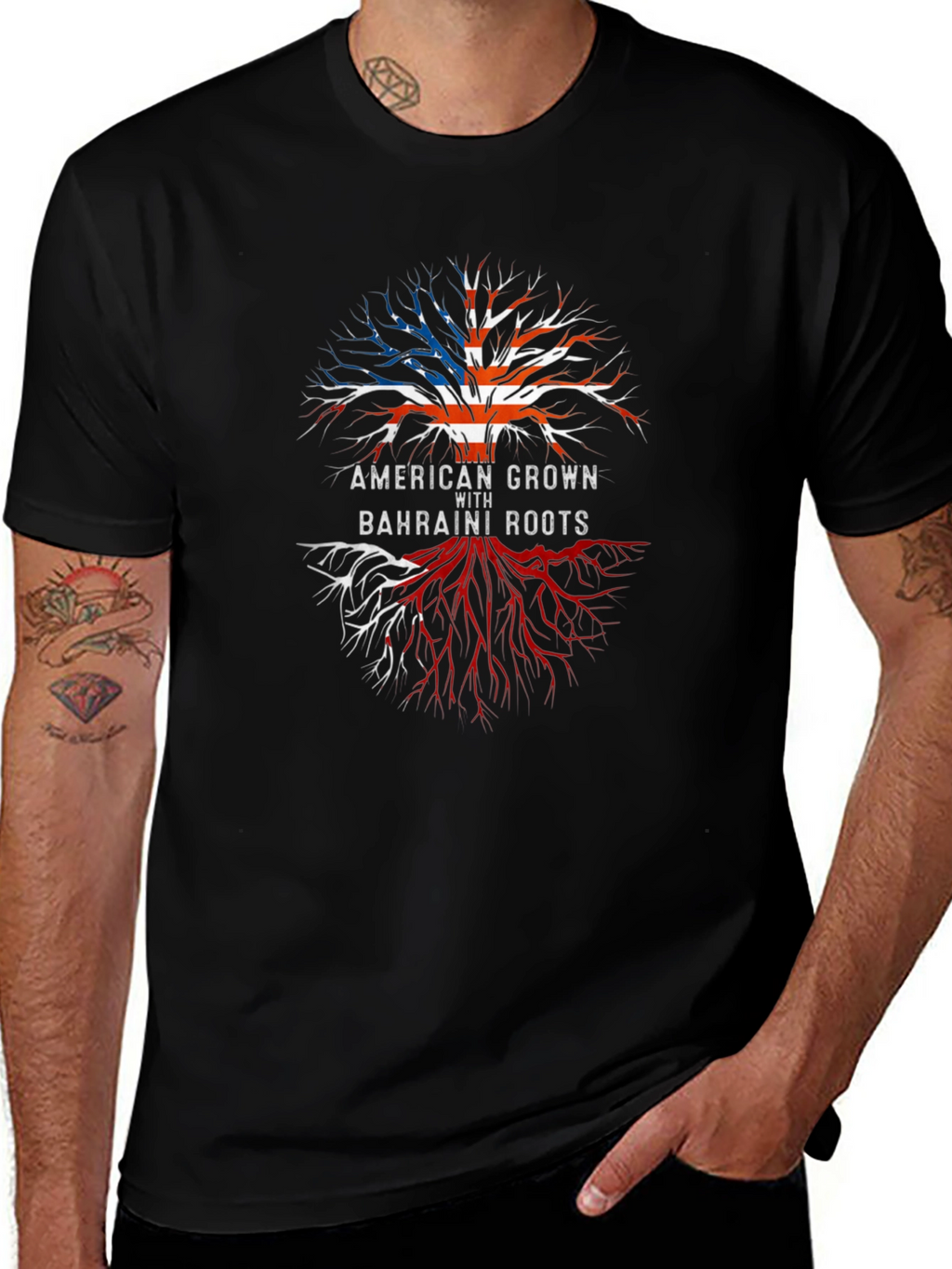 American Grown with Bahraini Roots Tee
