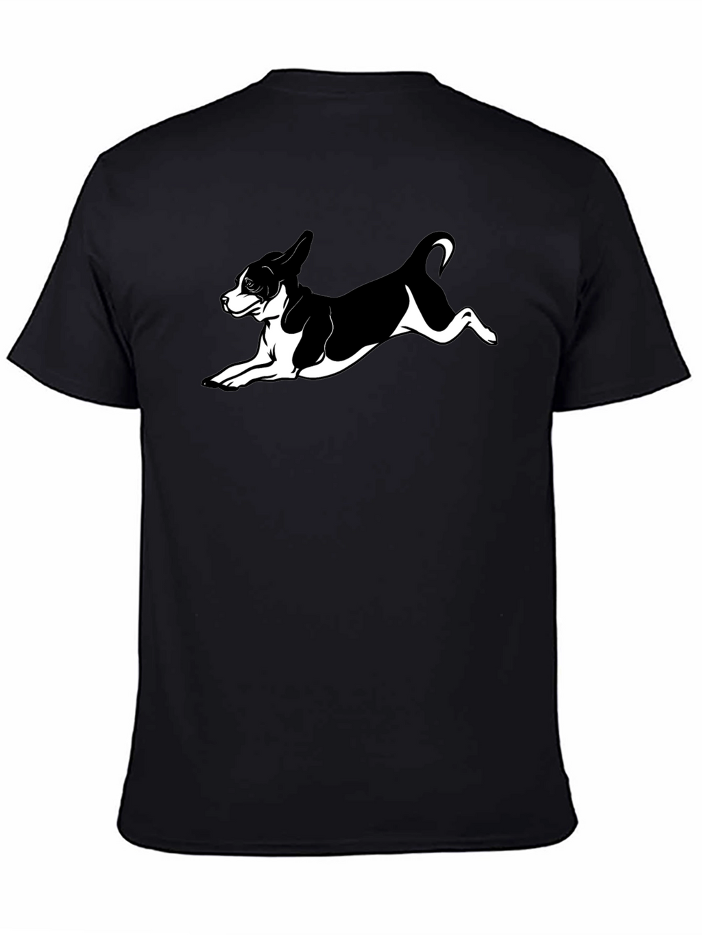 Dog Lover Black T-Shirt - Playful Puppy Design