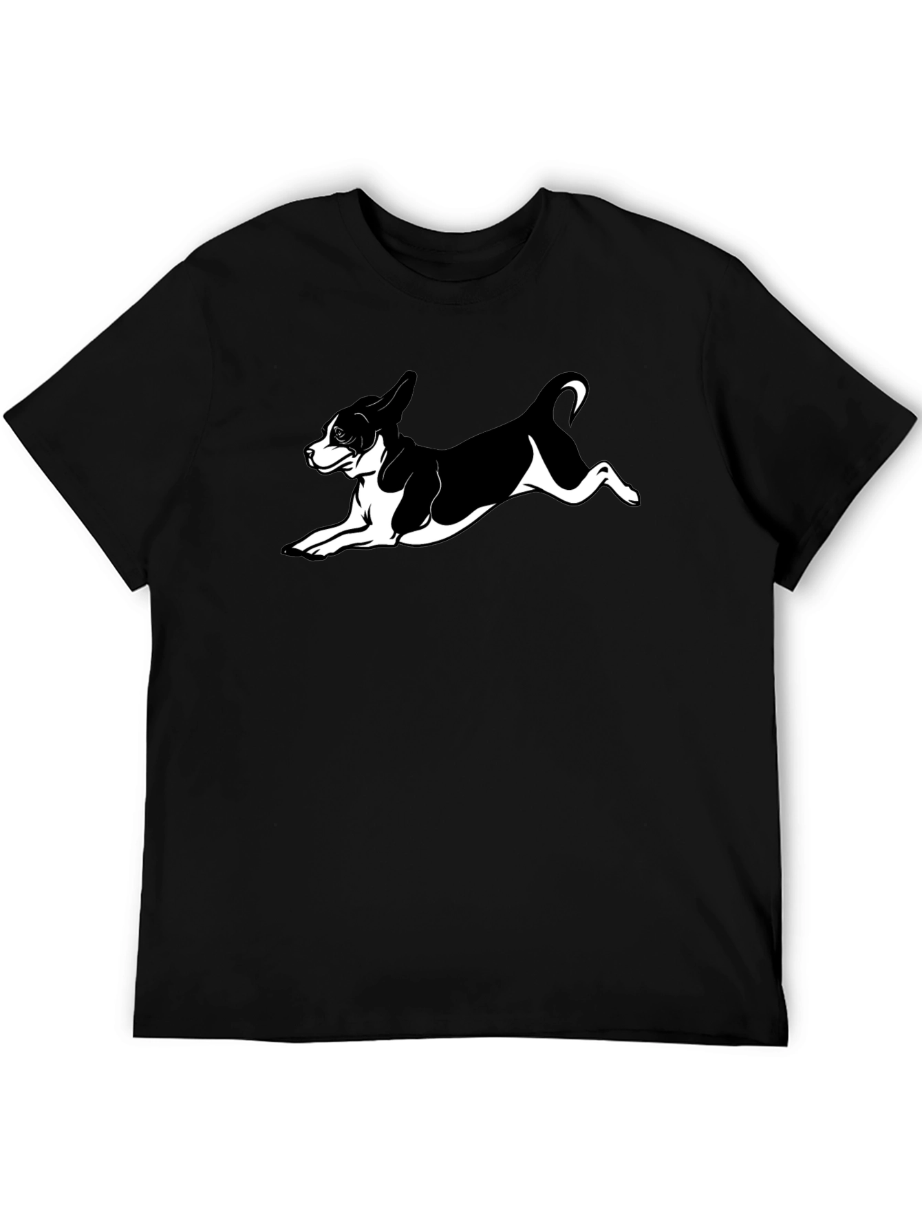 Dog Lover Black T-Shirt - Playful Puppy Design