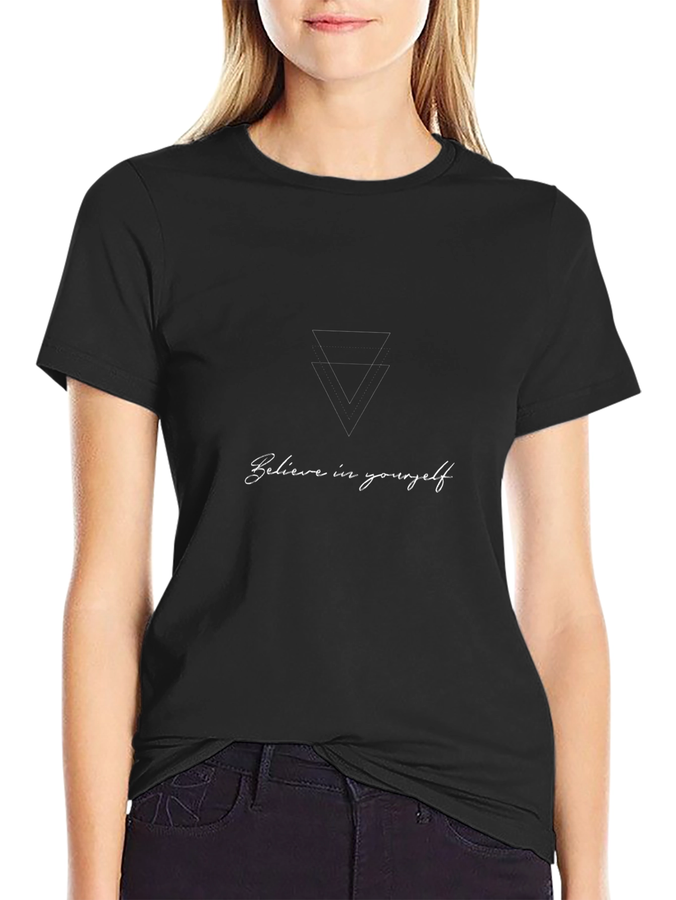 Believe in Yourself Black Graphic Tee