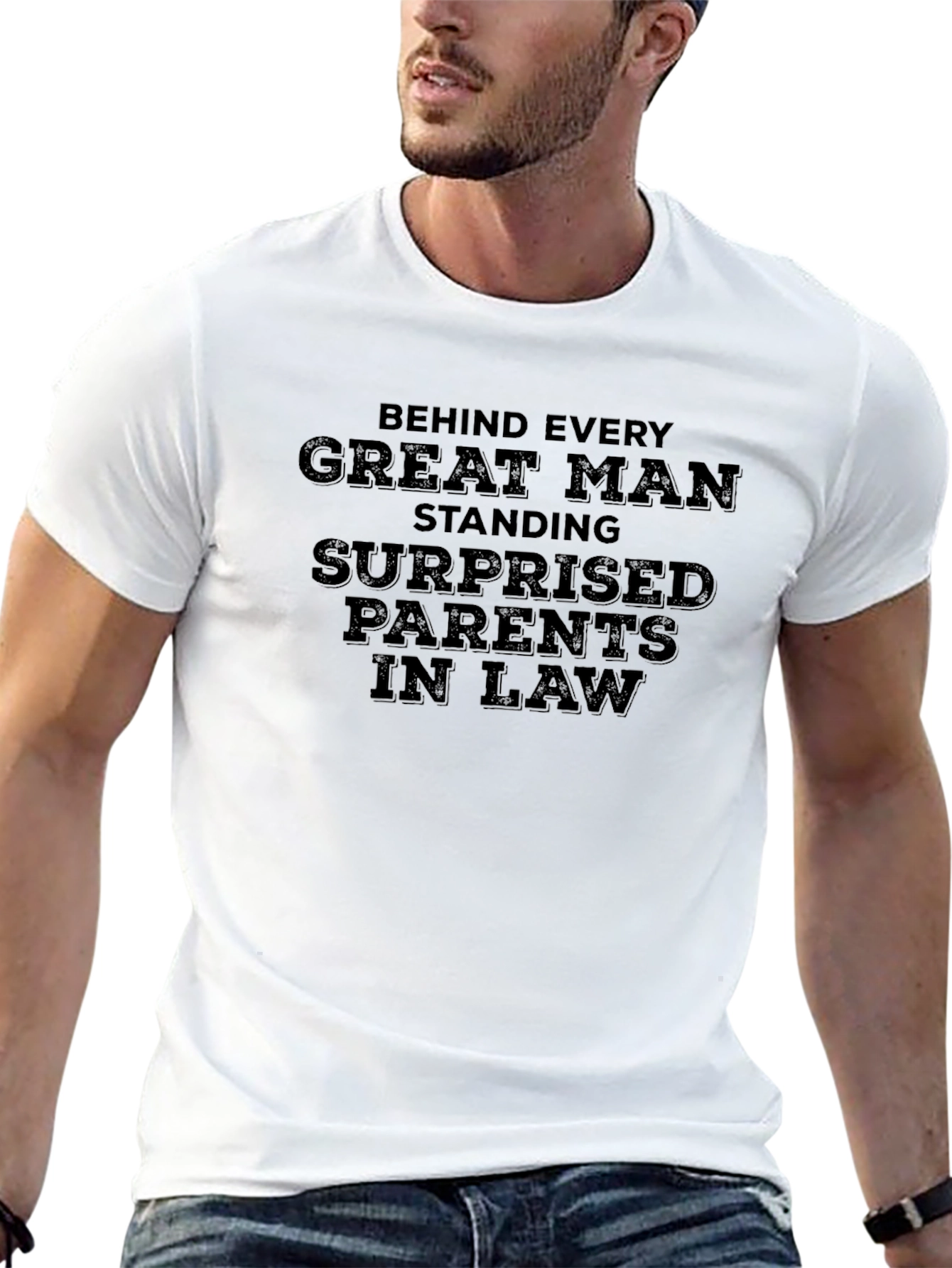 Humorous Surprised Parents In Law T-Shirt