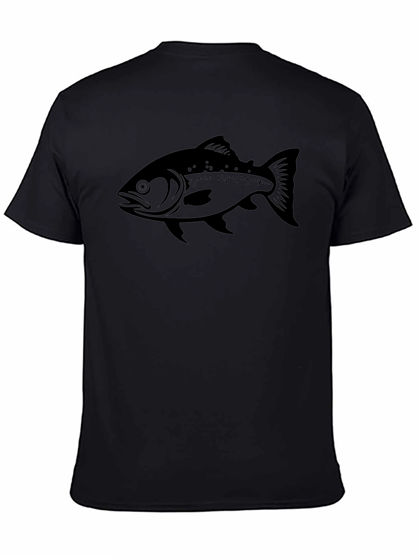 Black Fish Graphic T-Shirt - Mens Casual Wear