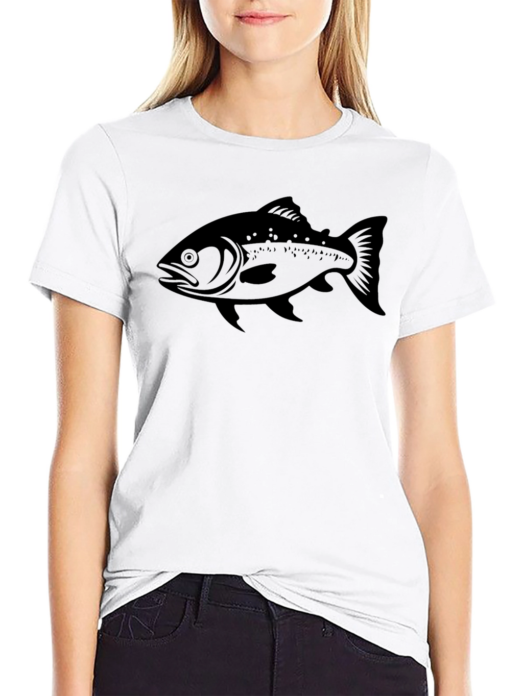 Black Fish Graphic T-Shirt - Mens Casual Wear