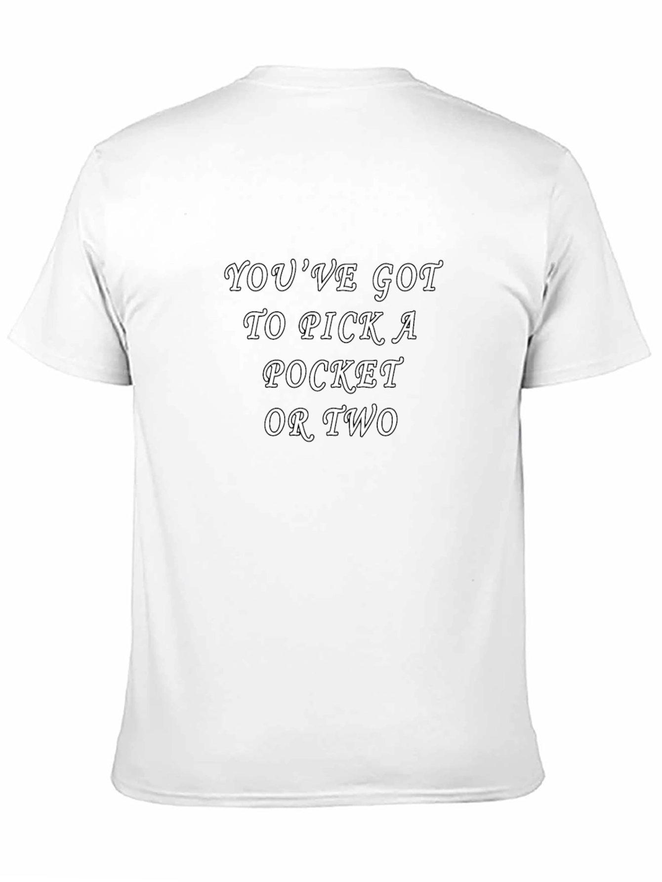 Humorous Pick a Pocket Graphic Tee - Black