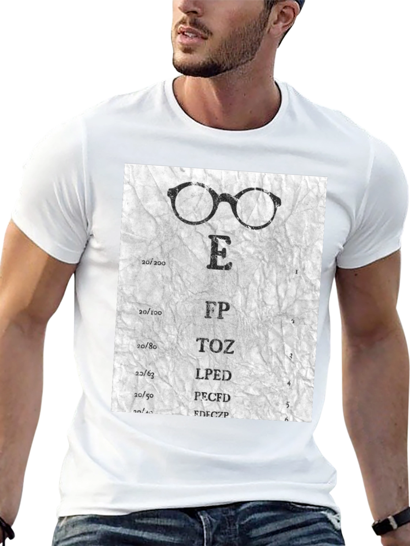 Eye Chart Glasses Graphic T-Shirt