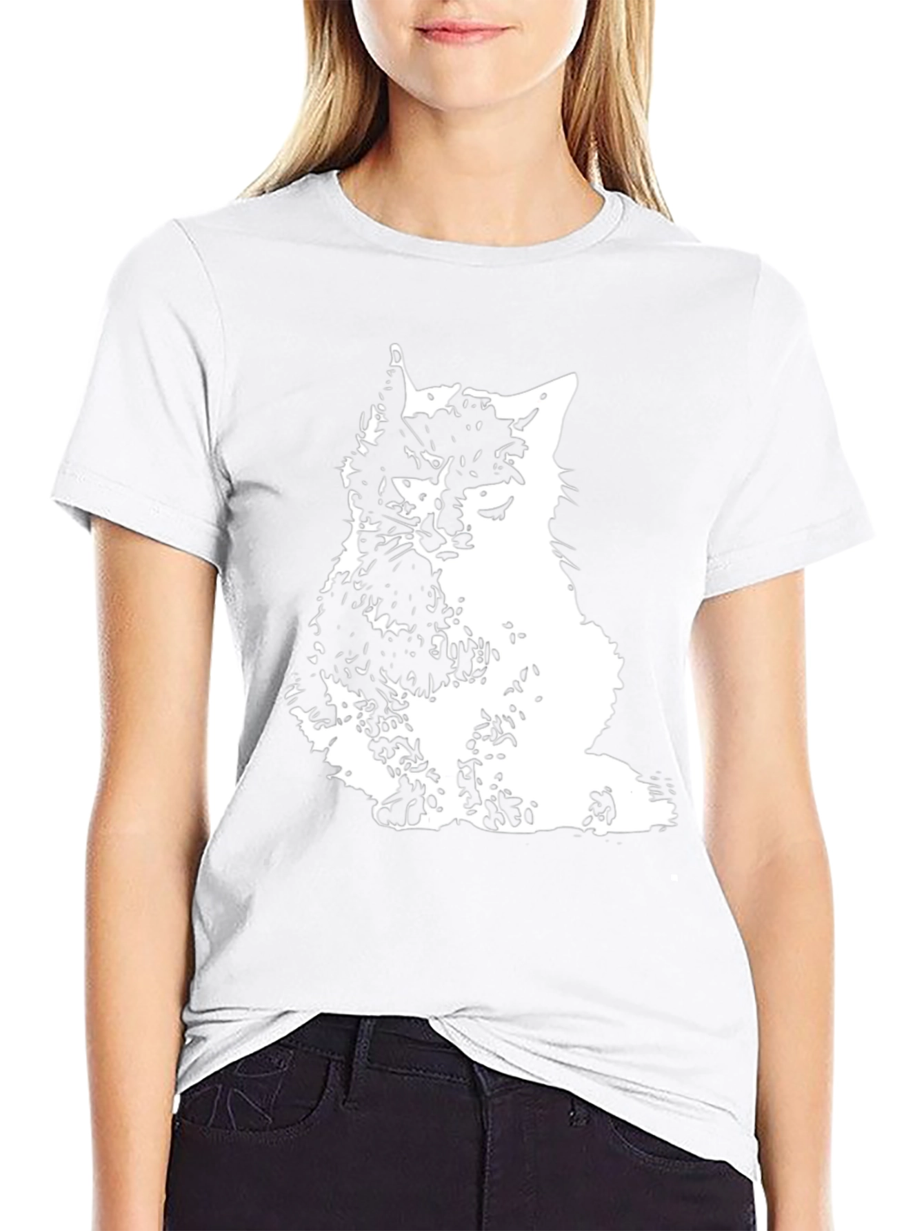 Cool Cat Graphic T-Shirt - Stylish Black Tee