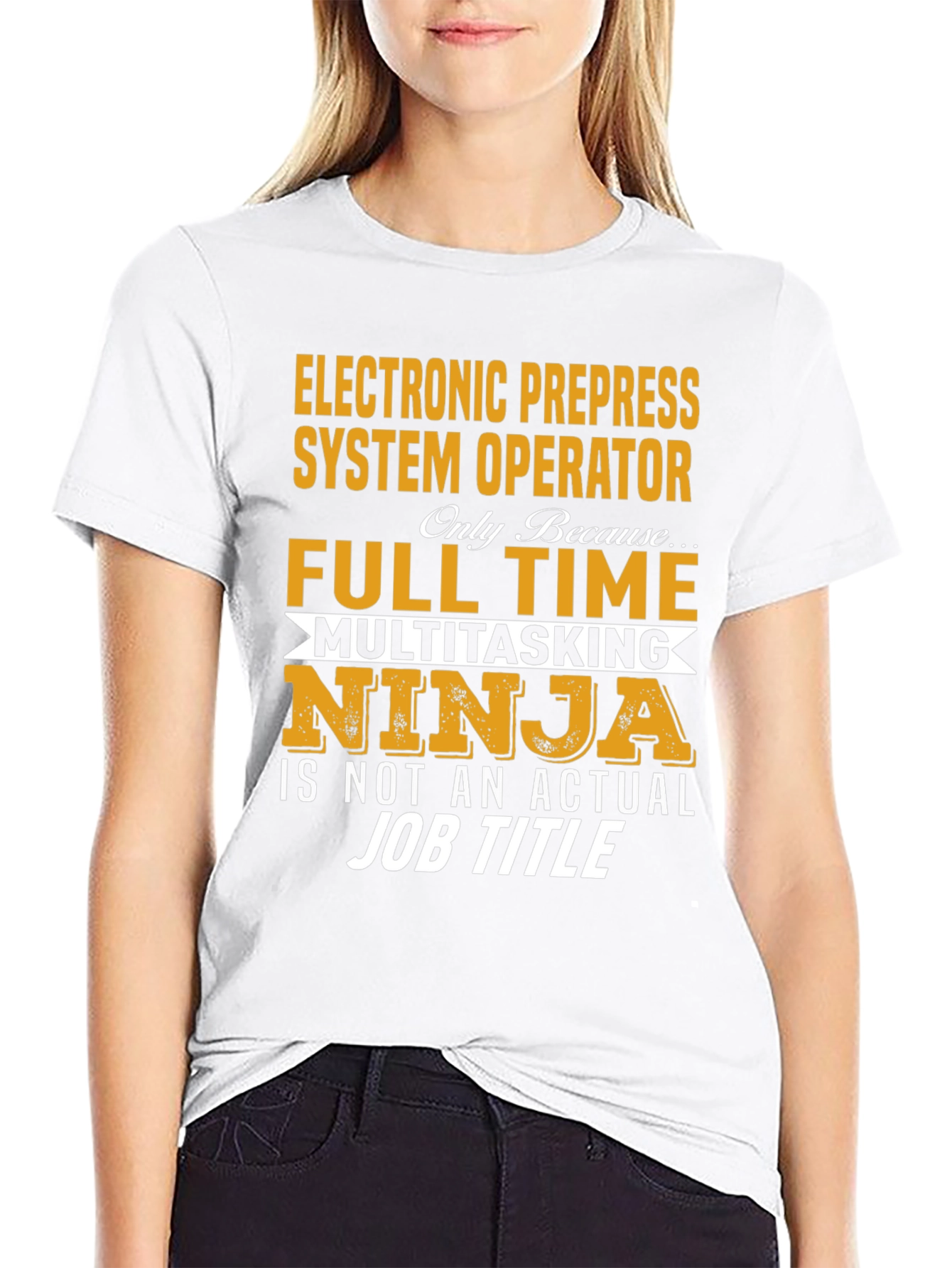 Electronic Prepress System Operator Full-Time Ninja T-Shirt