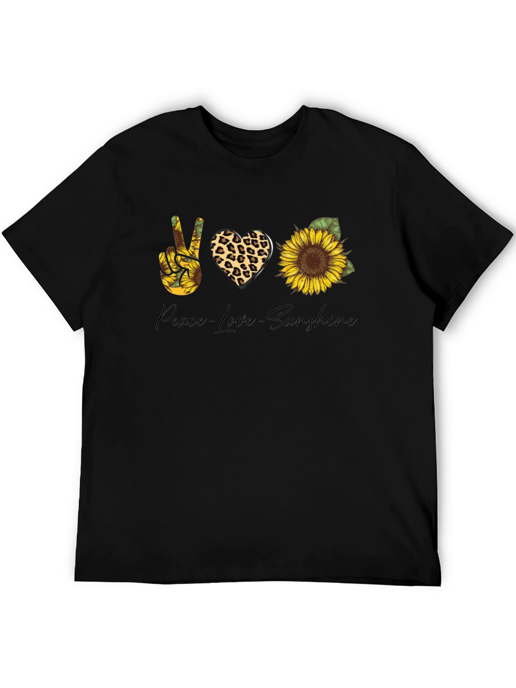 Peace Love Sunshine Sunflower Graphic Tee