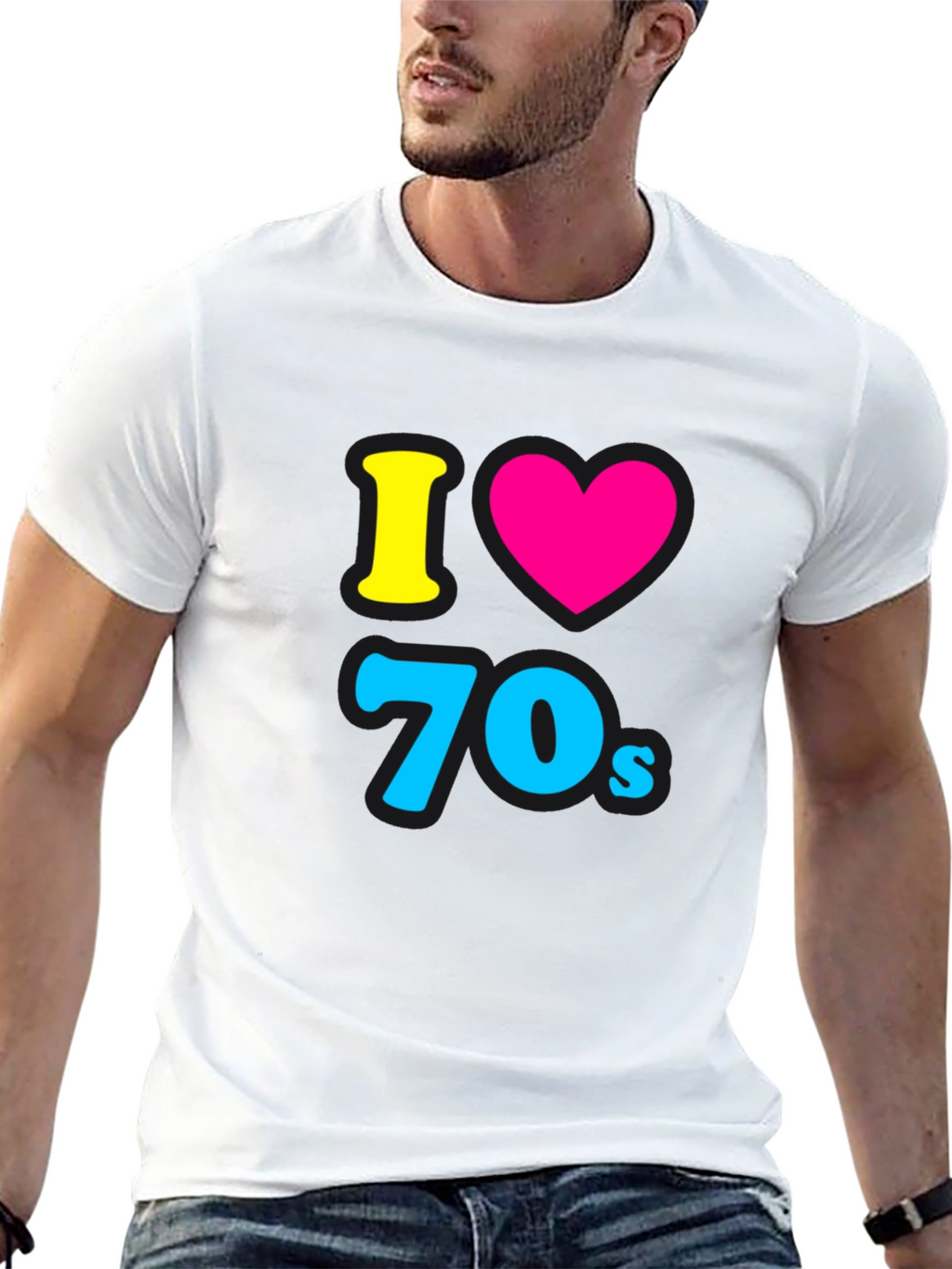 I Love the 70s Black Tee