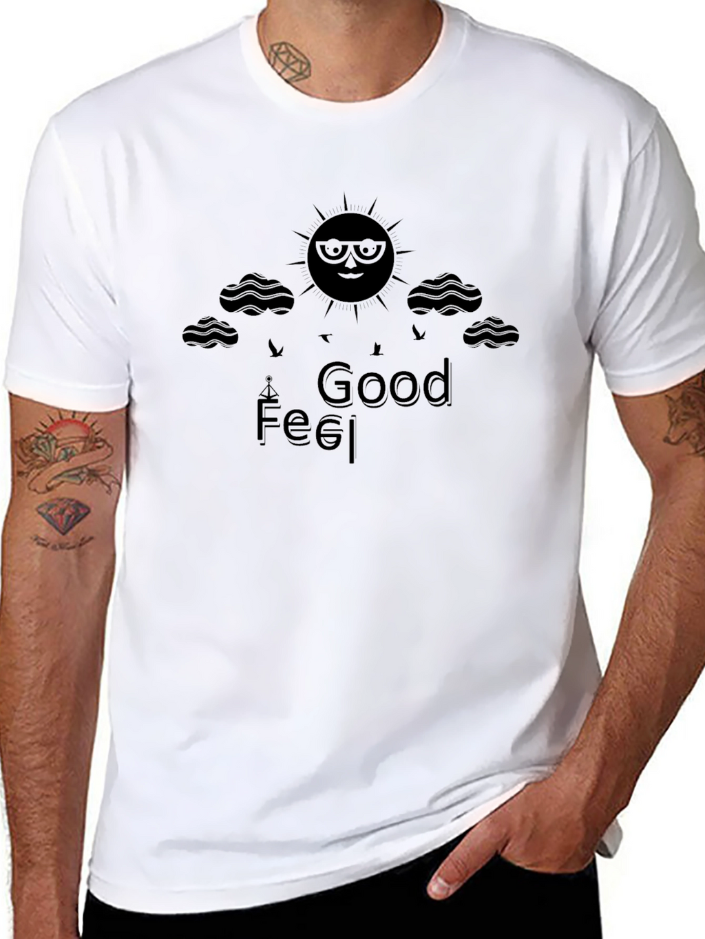 Good Feel Graphic T-Shirt - Sun & Clouds