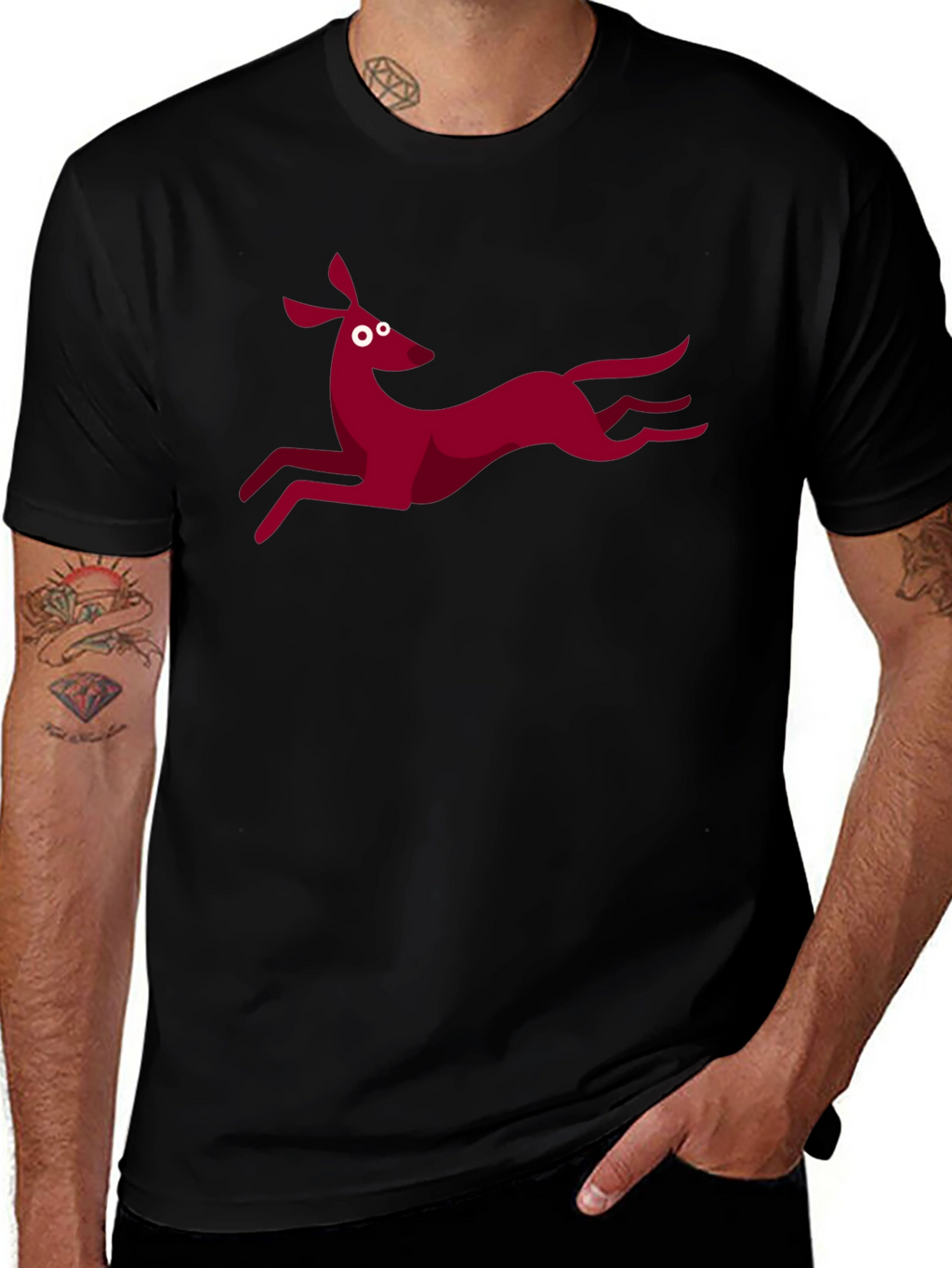 Funky Deer Graphic T-Shirt