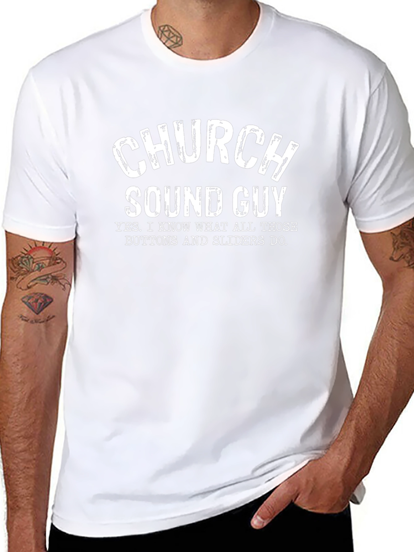 Church Sound Guy T-Shirt - Funny Audio Tech Tee