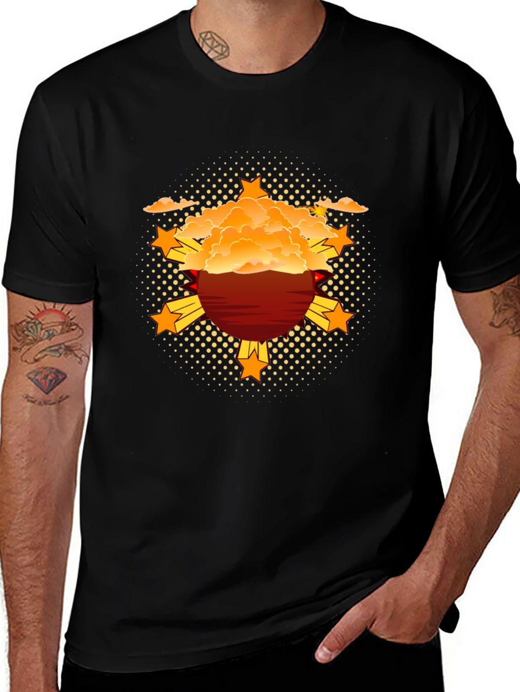 Filipino Pride T-Shirt - Sun & Stars Design