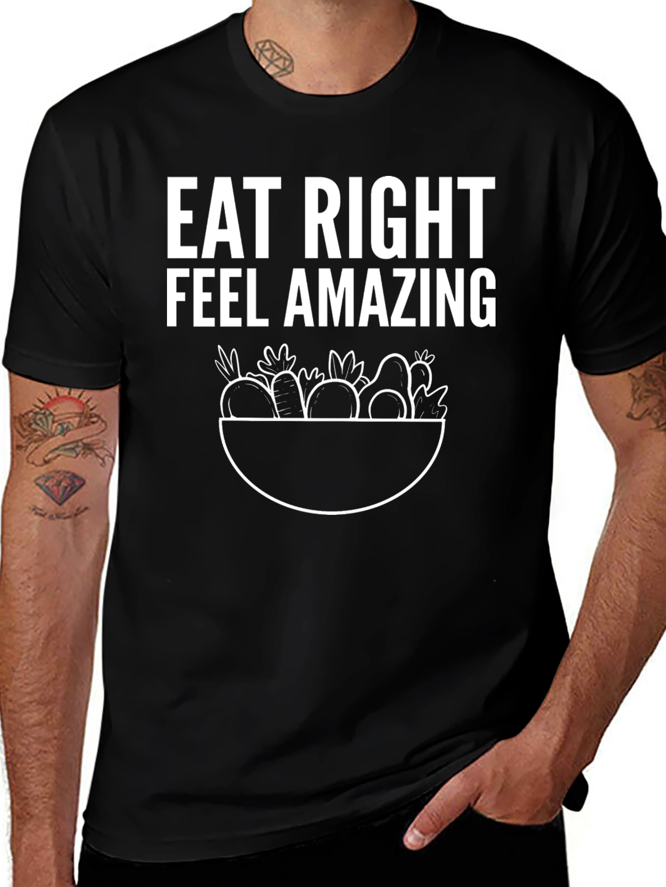 Eat Right Feel Amazing Graphic T-Shirt