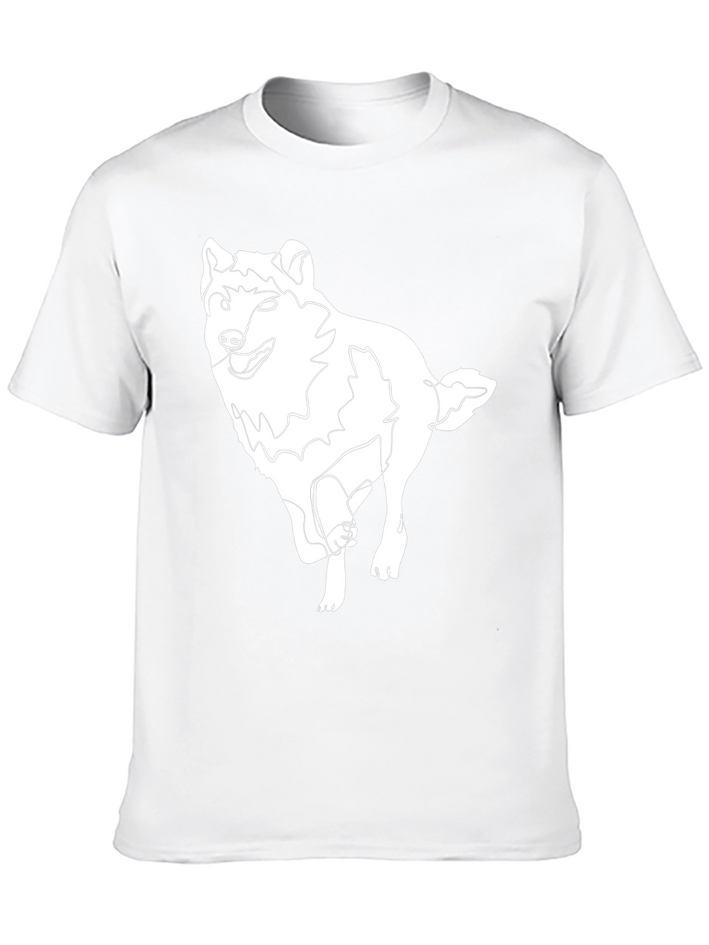 Abstract Wolf Graphic Tee - Black Cotton T-Shirt