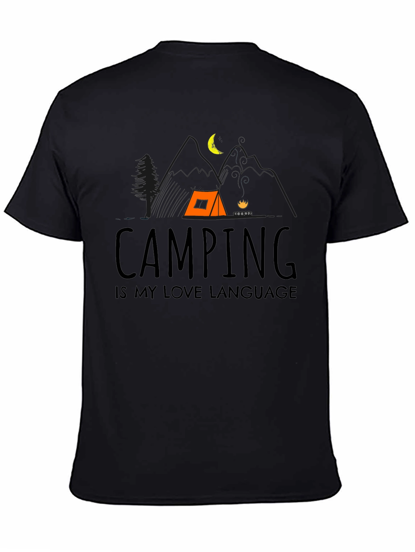 Camping is My Love Language Black Tee