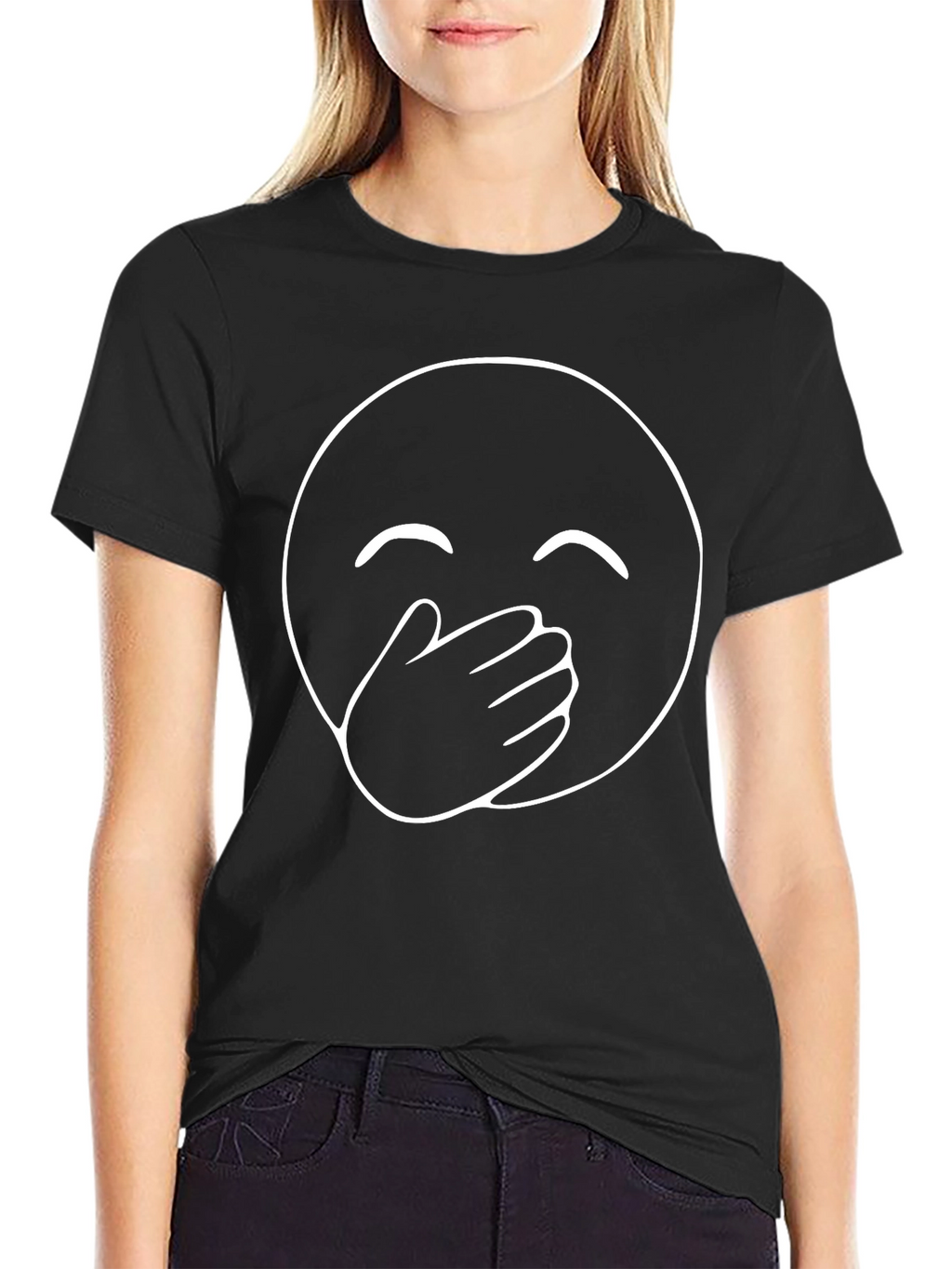 Laughing Emoji Black T-Shirt