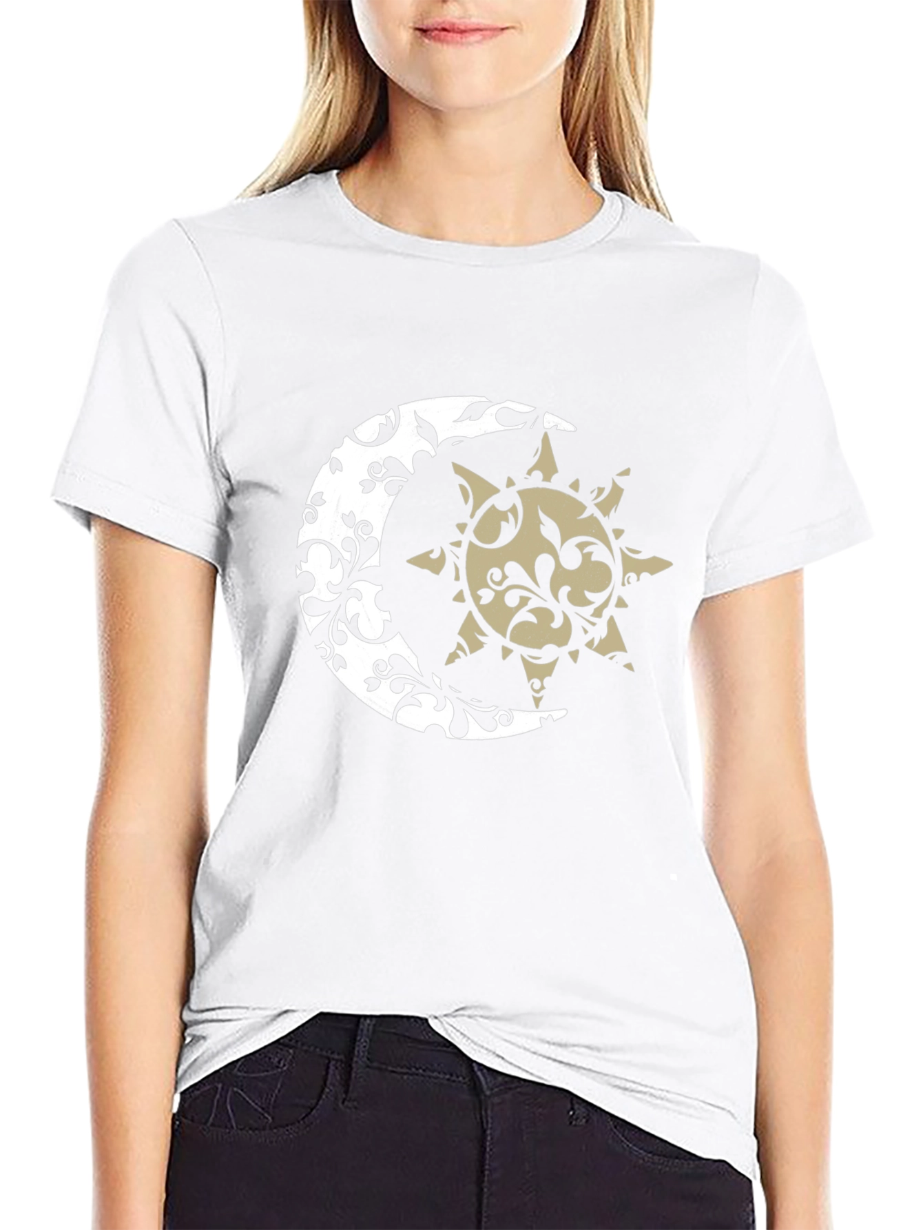 Moon & Sun Graphic Tee - Celestial Design