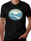 Glow & Flow Graphic Tee - Surf Style
