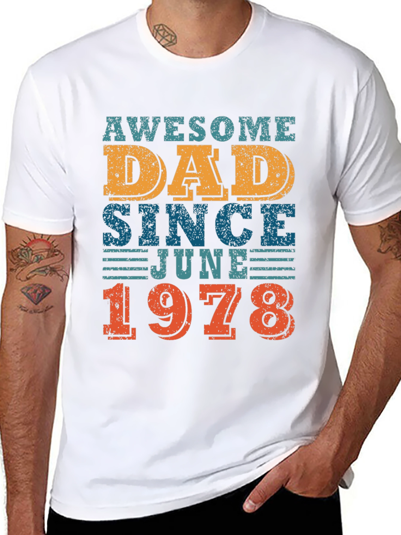 Awesome Dad Since June 1978 - Graphic T-Shirt