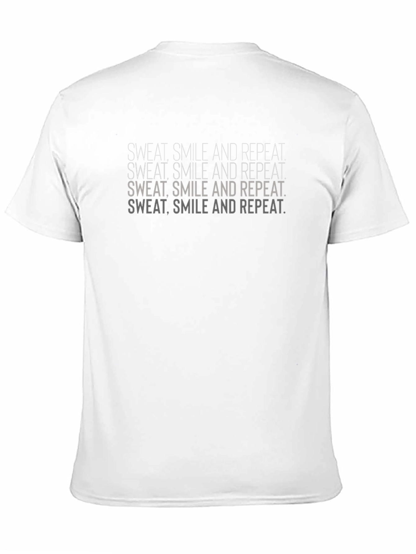 Sweat Smile Repeat T-Shirt - Motivational Gym Apparel