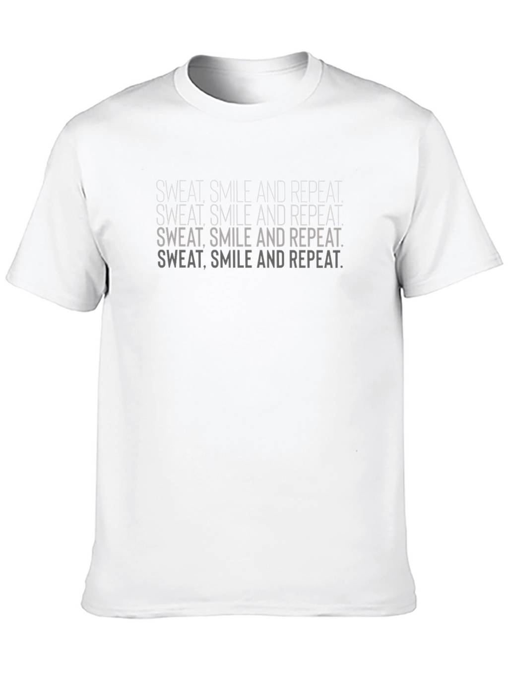Sweat Smile Repeat T-Shirt - Motivational Gym Apparel