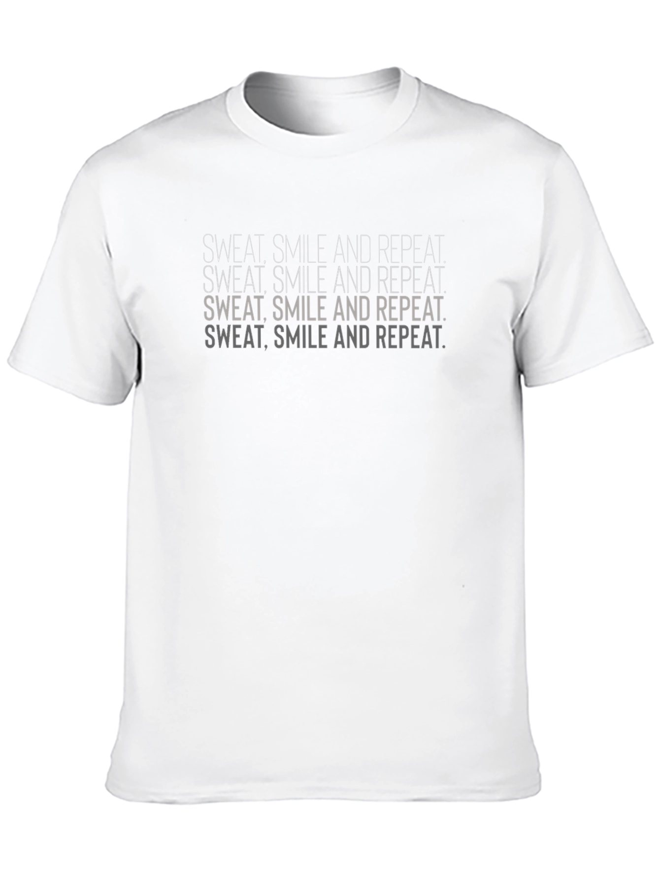 Sweat Smile Repeat T-Shirt - Motivational Gym Apparel