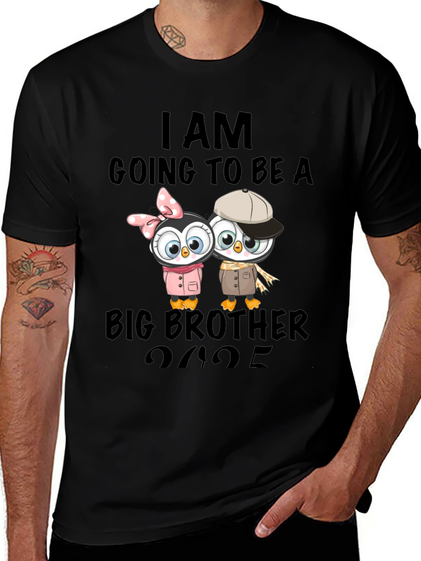 Big Brother Announcement T-Shirt - Penguin Design