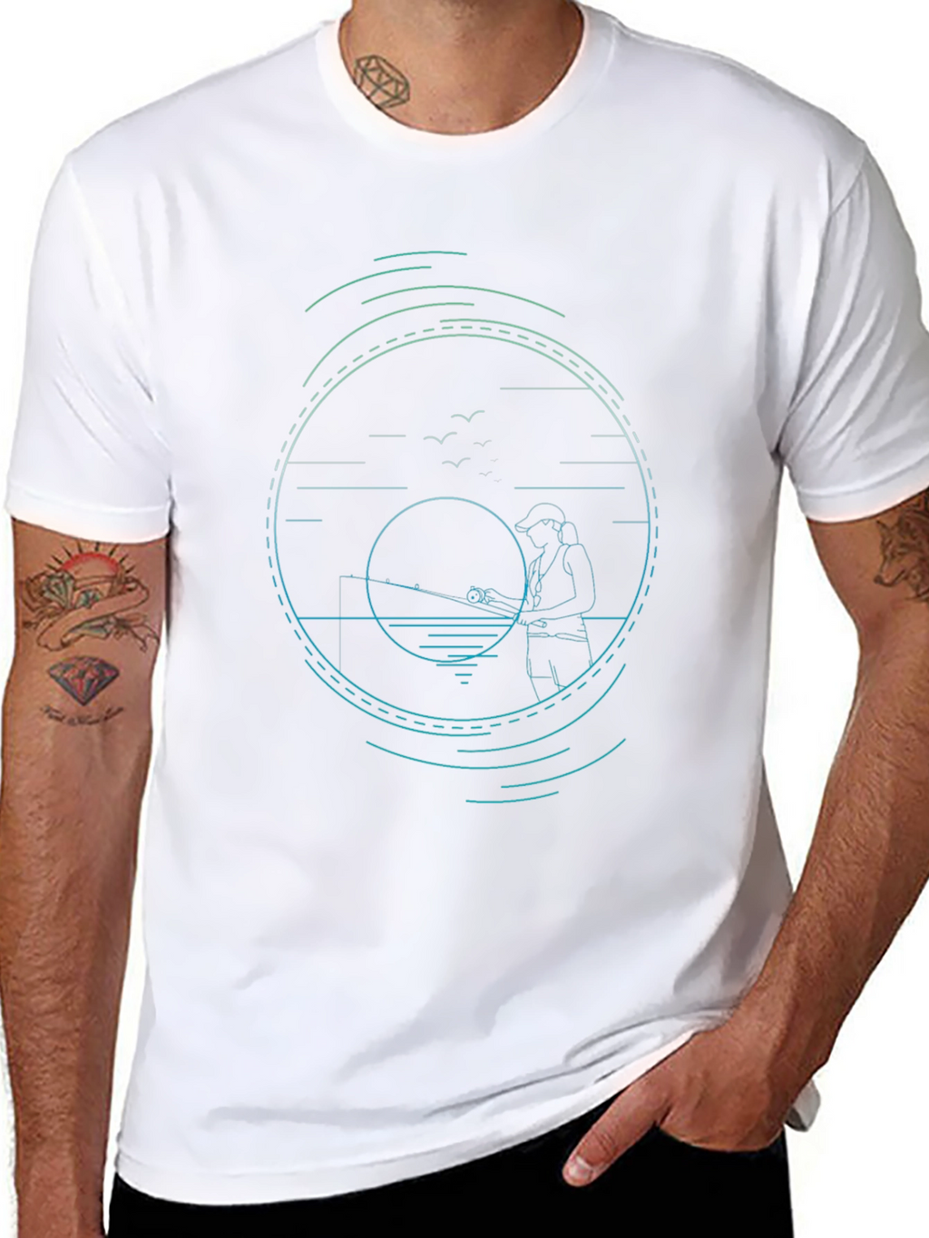 Fishing Graphic Tee - Stylish Angler Design