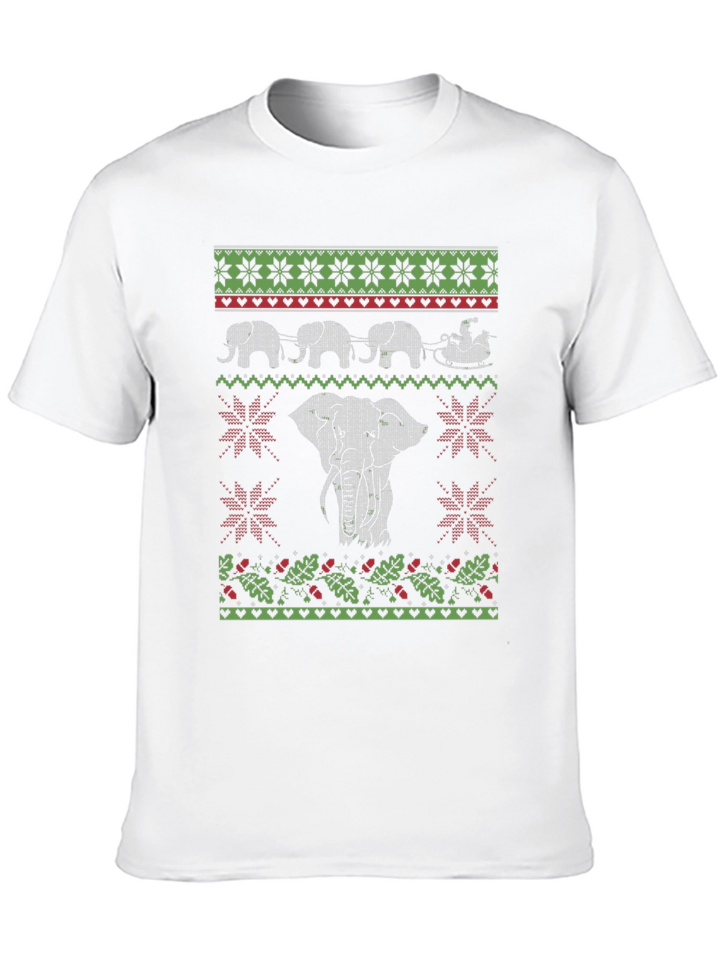 Elephant Christmas Ugly Sweater T-Shirt