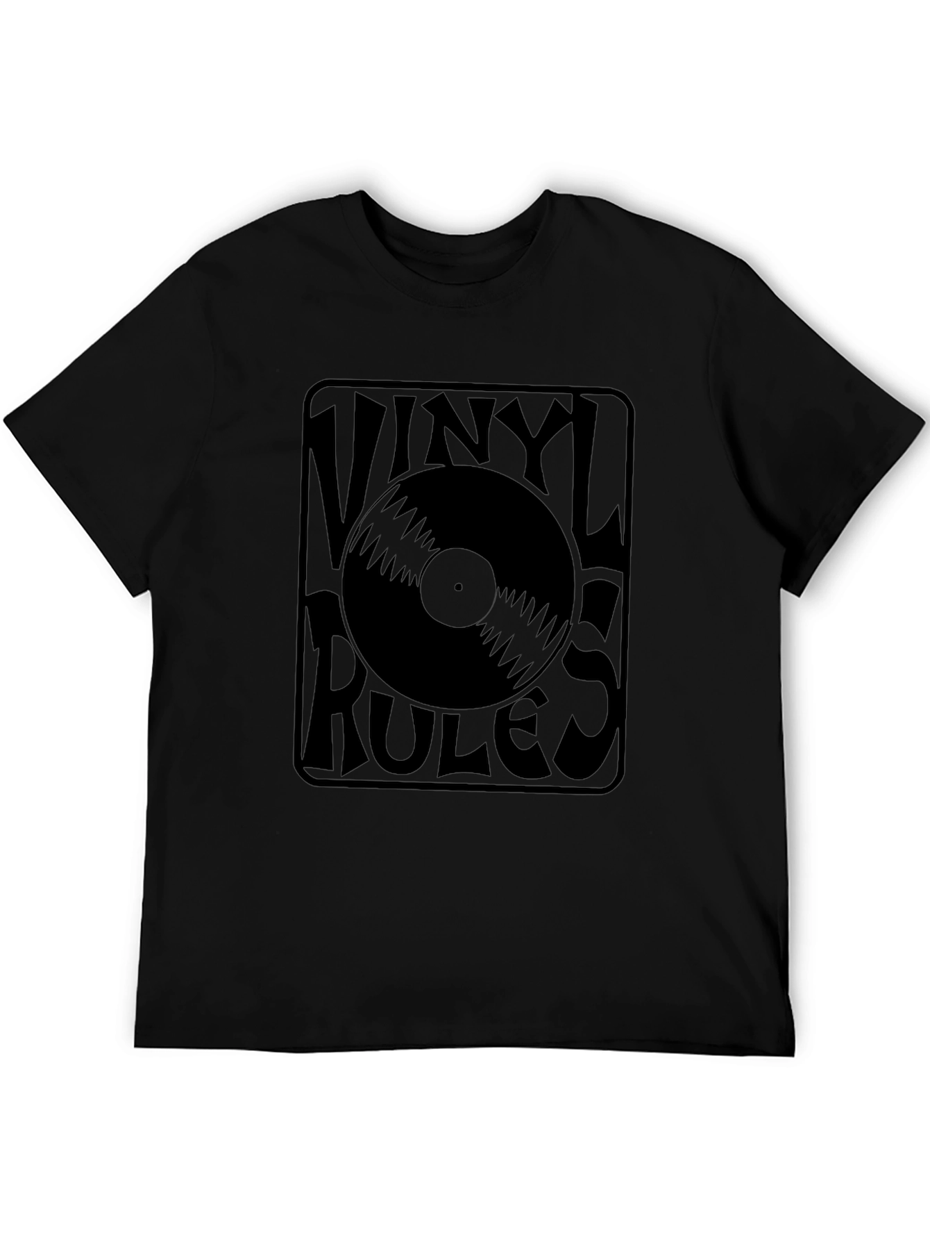 Vinyl Rules Retro Graphic T-Shirt