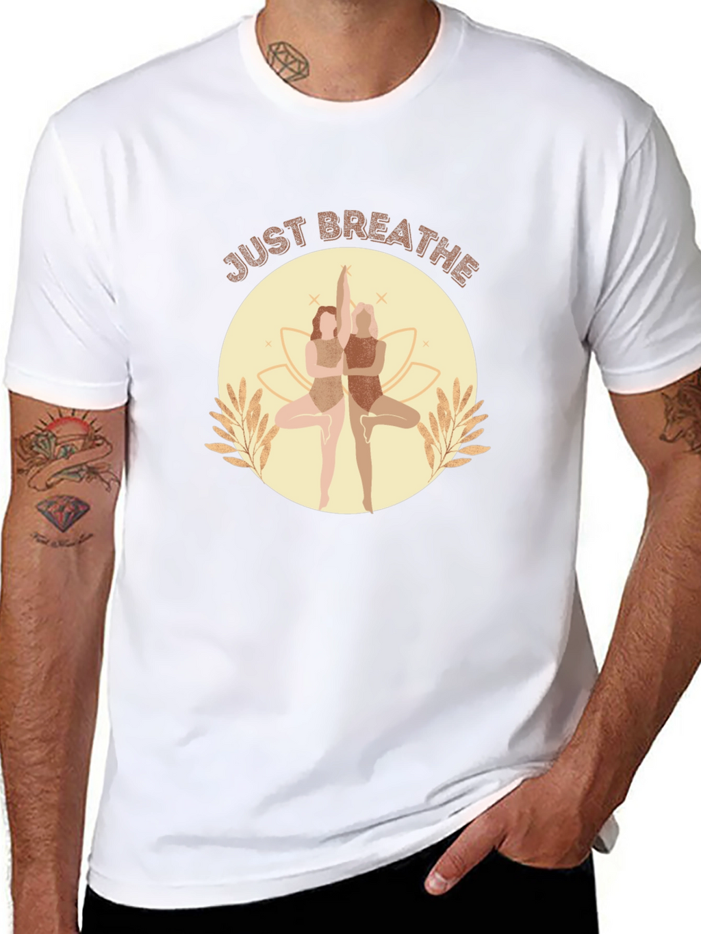 Just Breathe Yoga T-Shirt - Black