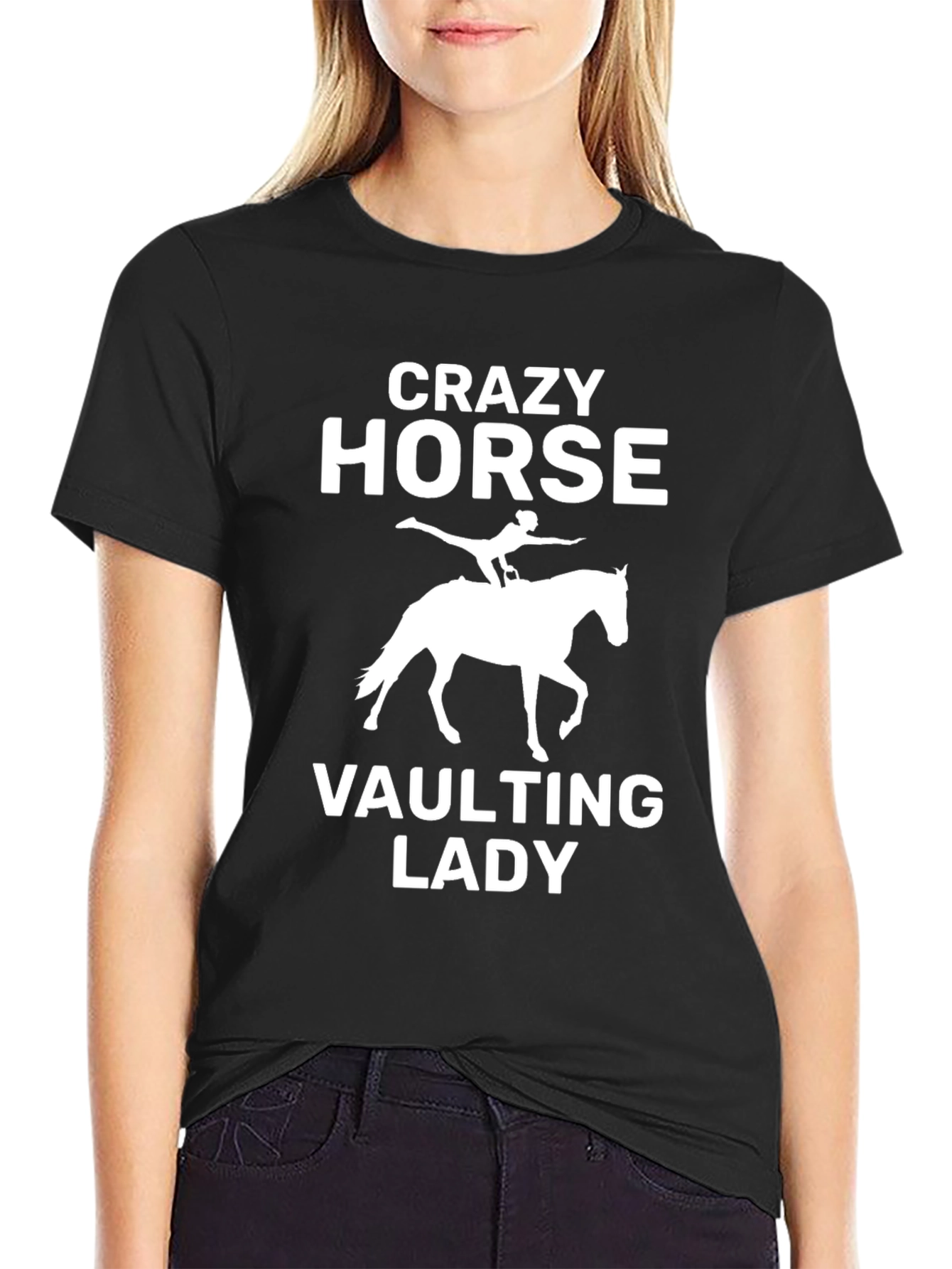 Crazy Horse Vaulting Lady T-Shirt - Equestrian Style