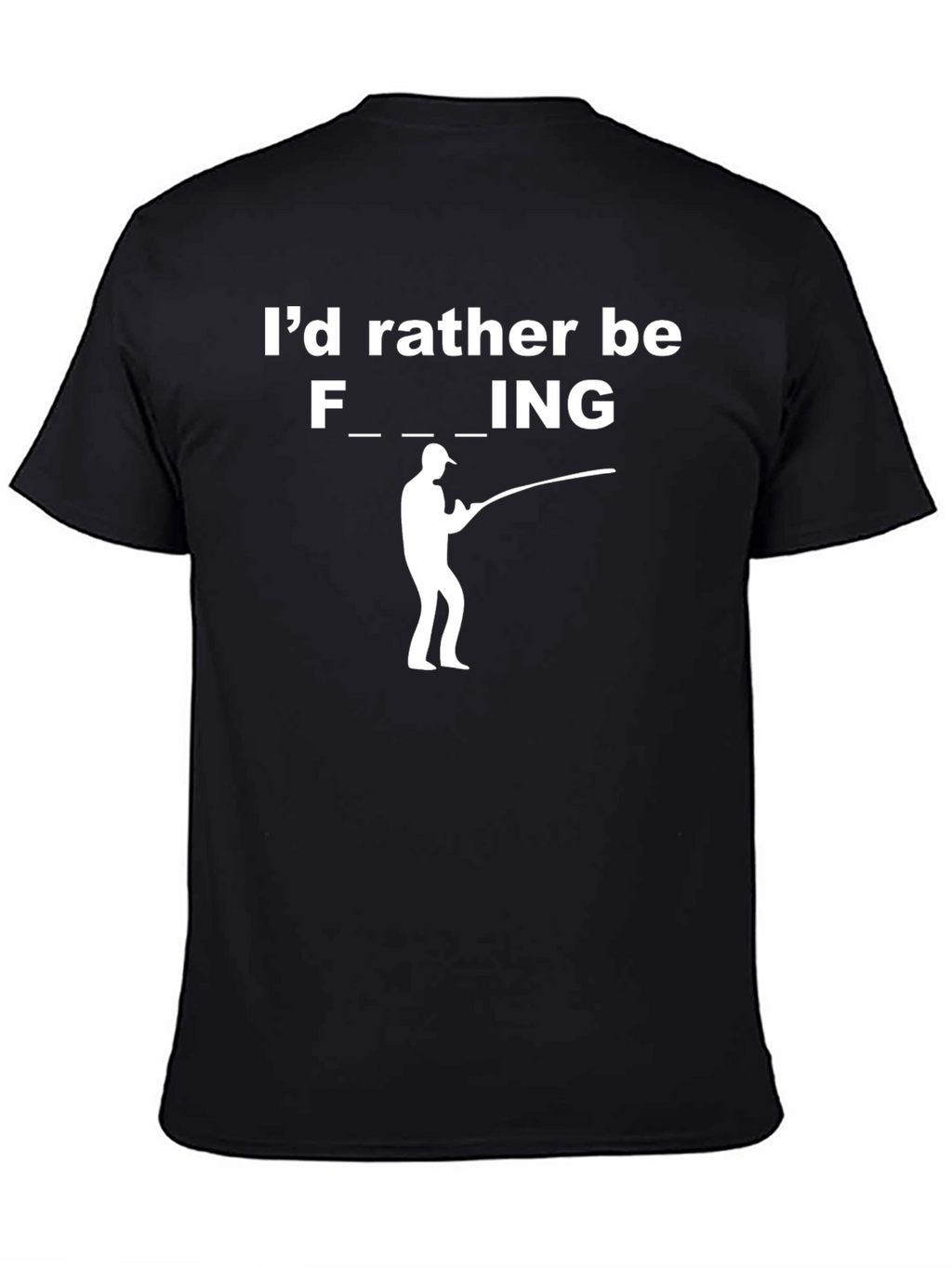 Funny Fishing Graphic T-Shirt - Black