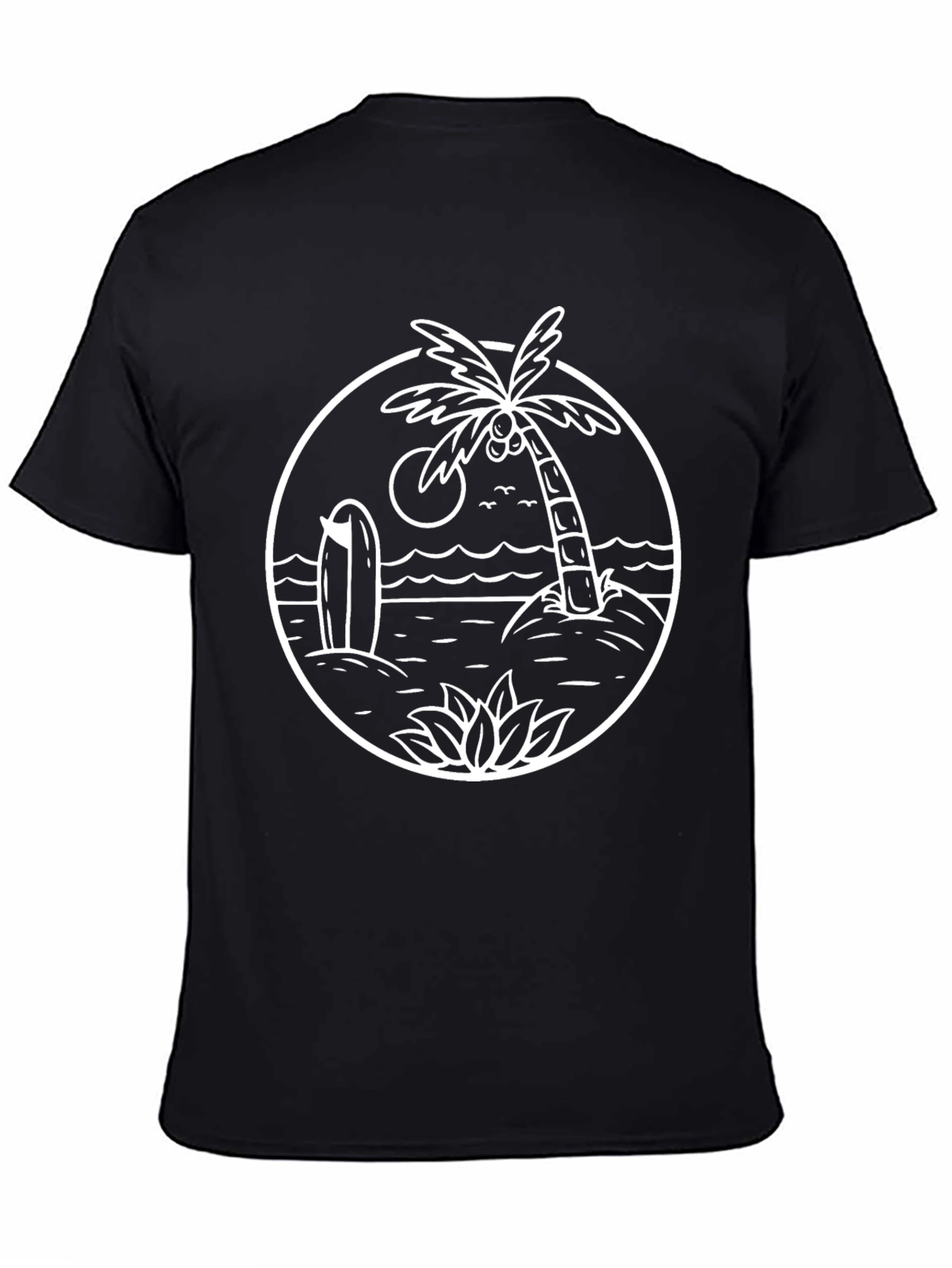 Tropical Beach Graphic T-Shirt