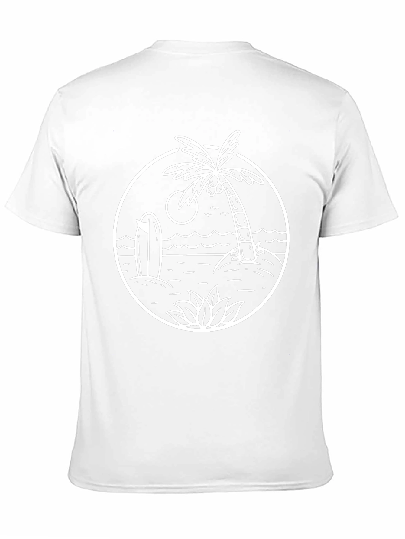 Tropical Beach Graphic T-Shirt